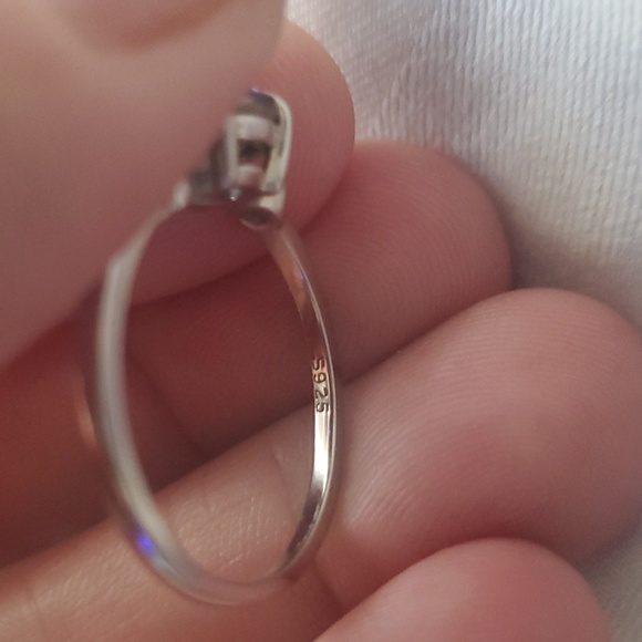 STERLING SWAROVSKI AMETHYST SZ 8 - Picture 2 of 2